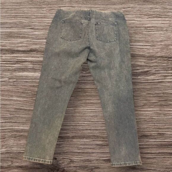 Soft Surroundings Pull On Skinny Light Wash Jeans Snap Buttons 1X - NWOT - Picture 1 of 7